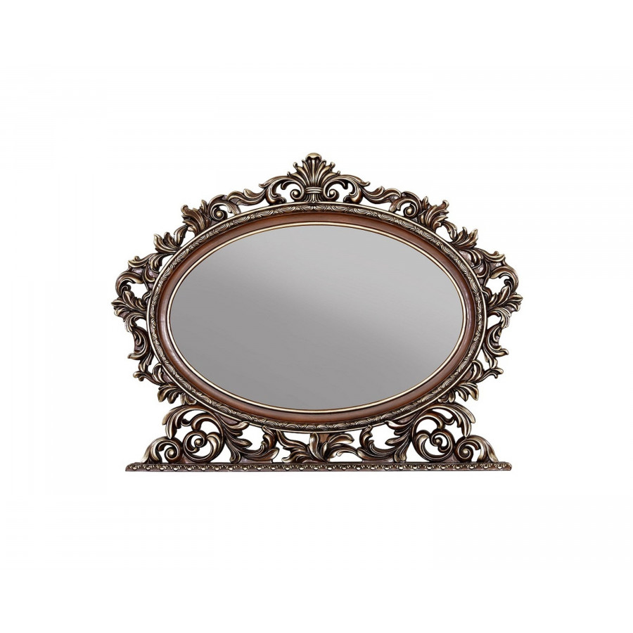 ACME - Devany Oval Mirror in Cherry
