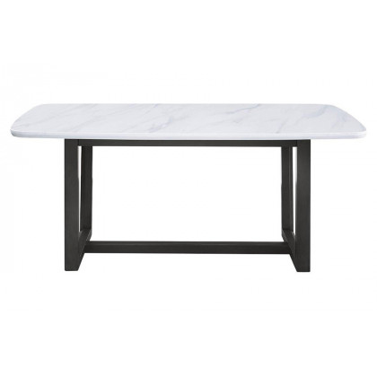 ACME - Madan Dining Table with Marble Top in Marble Top/Weathered Gray