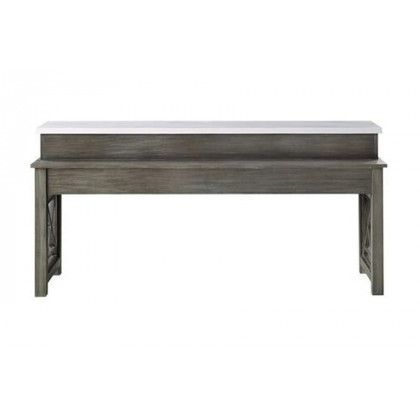 ACME Wandella 4Pc Pk Counter Height Set with USB - Beige and Weathered Gray Finish
