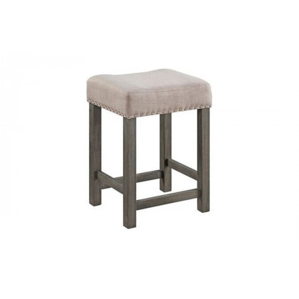 ACME Wandella 4Pc Pk Counter Height Set with USB - Beige and Weathered Gray Finish