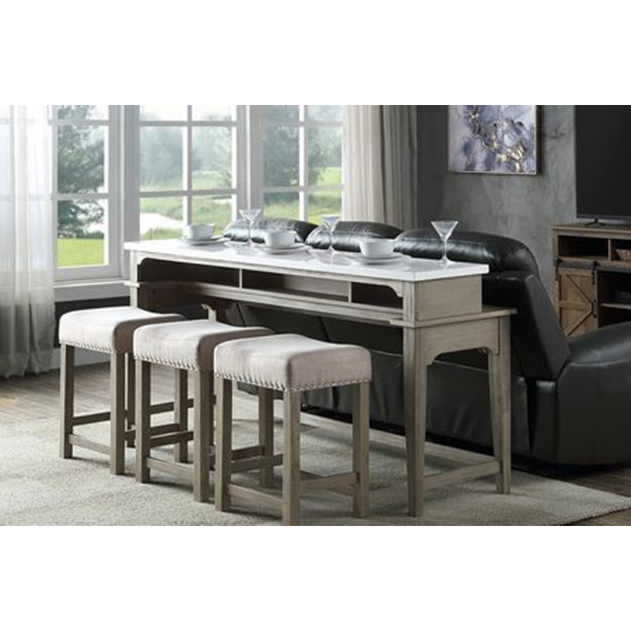 ACME - Wandella 4Pc Pk Counter Height Set with USB