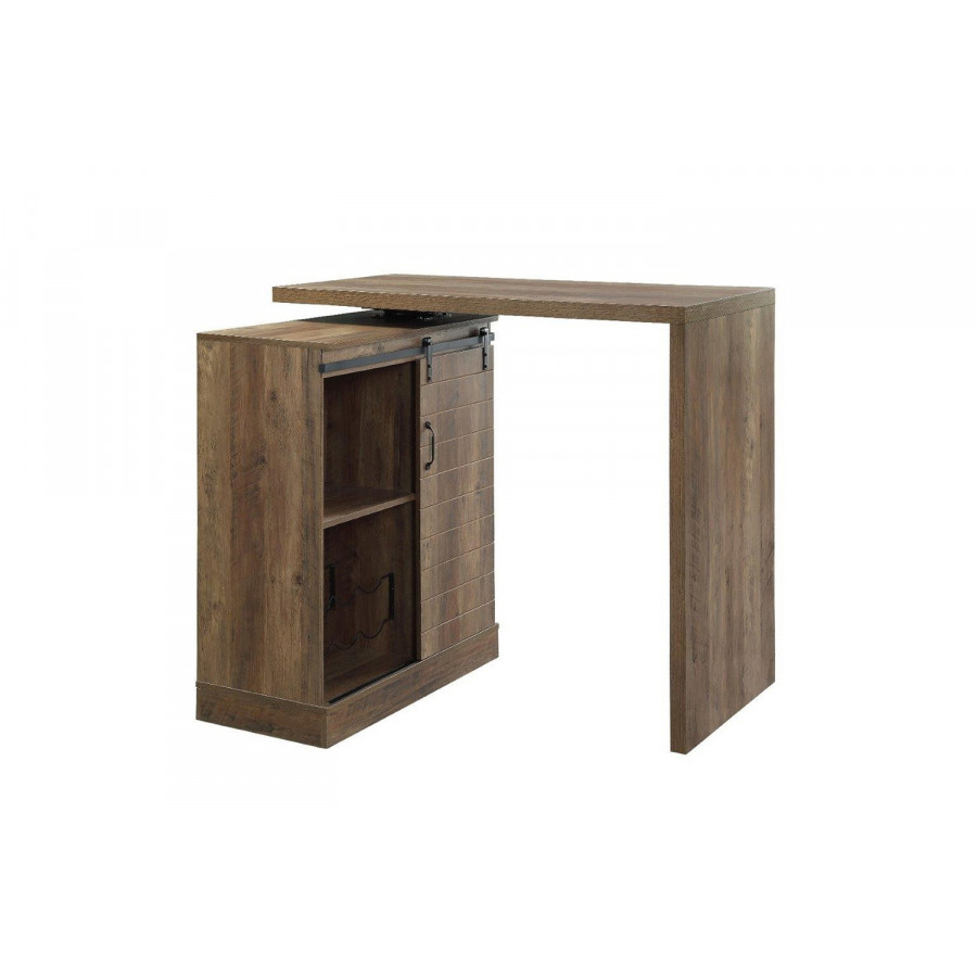 ACME - Quillon Bar Table in Rustic Oak