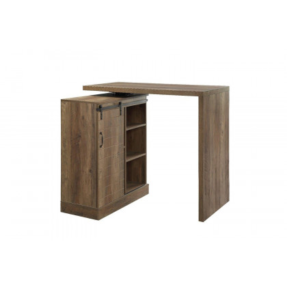 ACME - Quillon Bar Table in Rustic Oak
