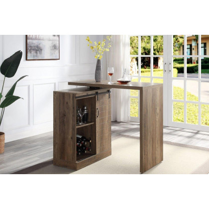 ACME - Quillon Bar Table in Rustic Oak