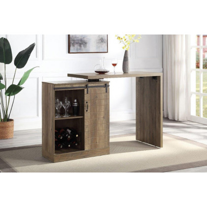 ACME - Quillon Bar Table in Rustic Oak