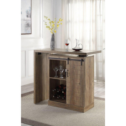 ACME - Quillon Bar Table in Rustic Oak