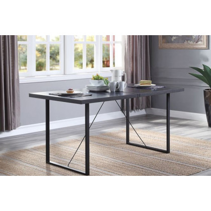ACME - Nakula Dining Table in Gray Oak/Black