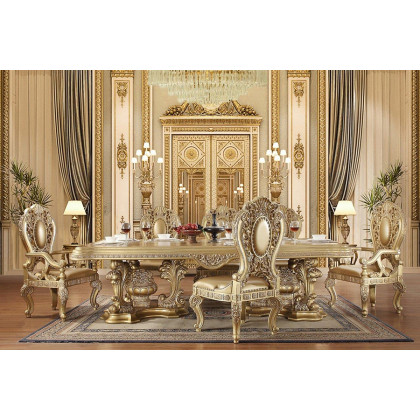 ACME - Seville Side Chair (Set-2) in Gold