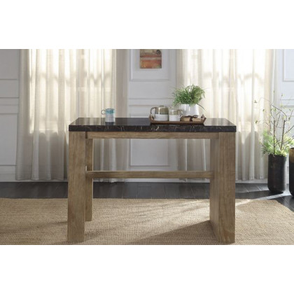 ACME - Charnell Counter Heigh Table in Marble Top/Oak