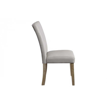 ACME - Charnell Side Chair (Set-2) in Gray/Oak