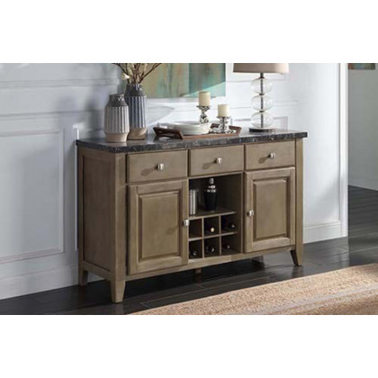 ACME - Charnell Server in Marble Top/Oak