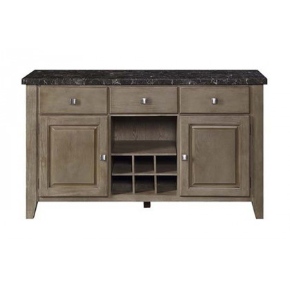 ACME - Charnell Server in Marble Top/Oak
