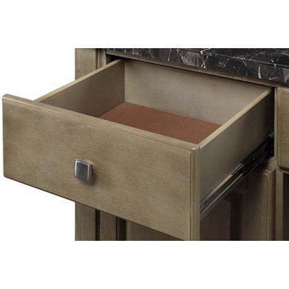ACME - Charnell Server in Marble Top/Oak