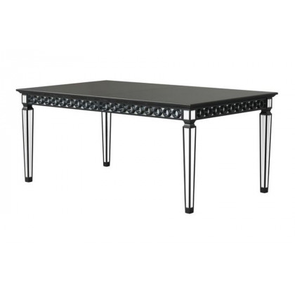 ACME - Varian II Dining Table in Mirrored/Black
