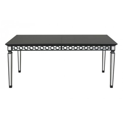 ACME - Varian II Dining Table in Mirrored/Black