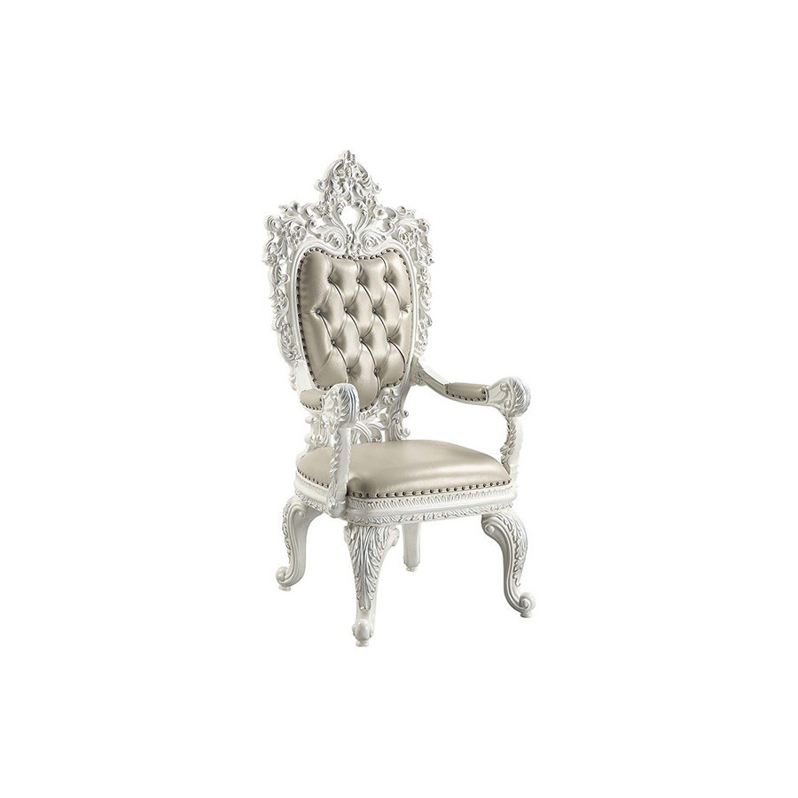 ACME - Vanaheim Arm Chair (Set-2) in Beige/Antique White