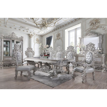 ACME - Valkyrie Dining Table in Antique Platinum
