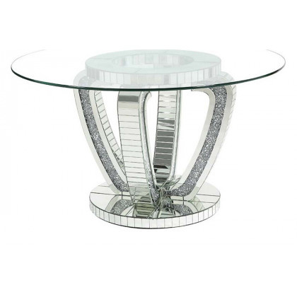 ACME - Noralie Dining Table in Mirrored/Faux Diamonds (DN00717)