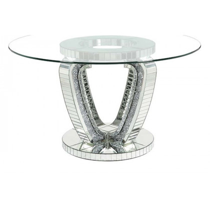 ACME - Noralie Dining Table in Mirrored/Faux Diamonds (DN00717)