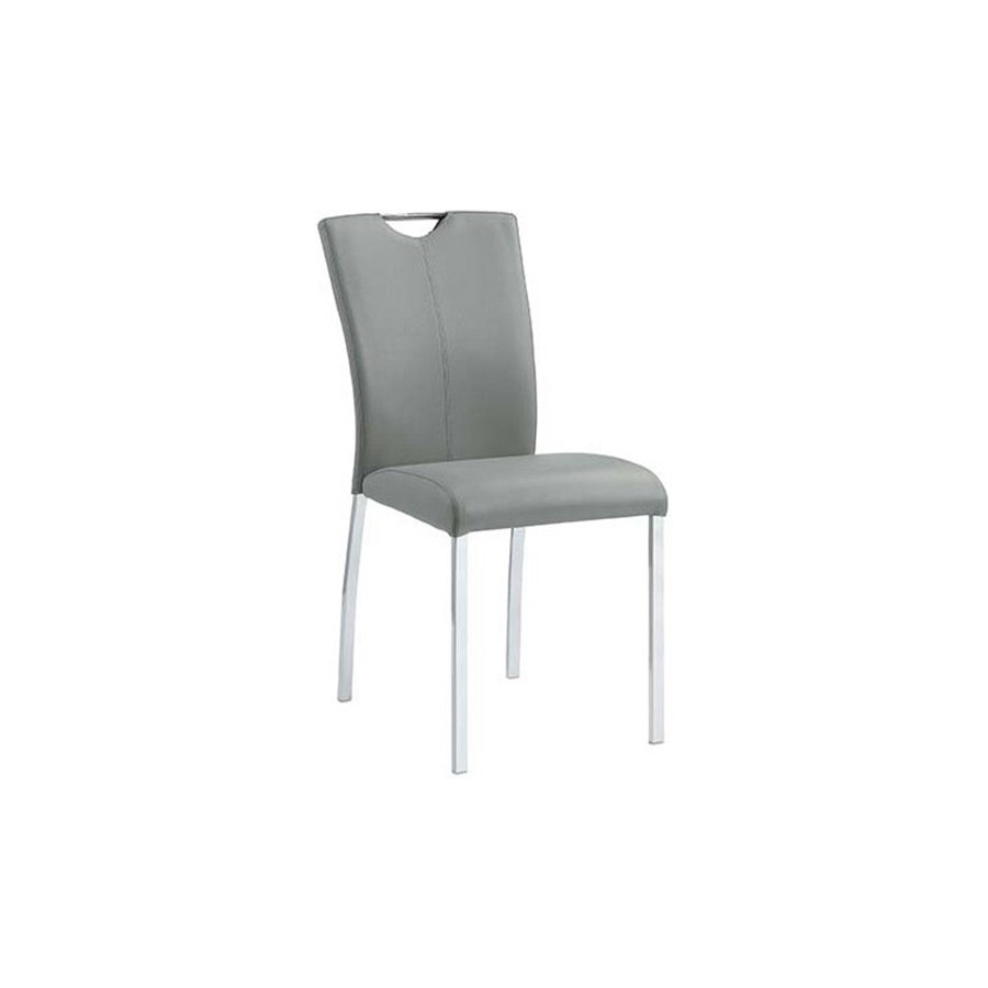 ACME - Pagan Side Chair (Set-2) in Gray/Chrome