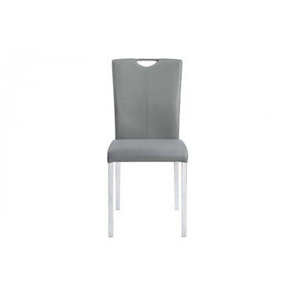 ACME - Pagan Side Chair (Set-2) in Gray/Chrome