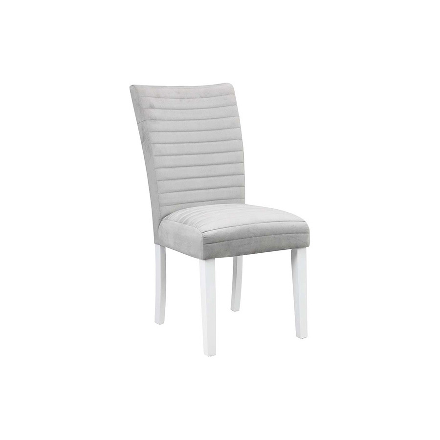 ACME - Elizaveta Side Chair (Set-2) in Gray/White High Gloss