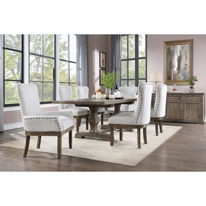 ACME Landon Dining Table - Salvage Gray Finish