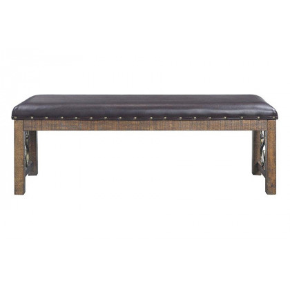 ACME - Raphaela Bench in Black/Weathered Cherry