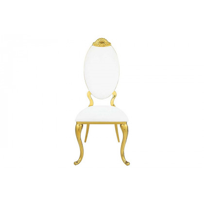 ACME - Fallon Side Chair(Set-2) in White/Mirrored Gold
