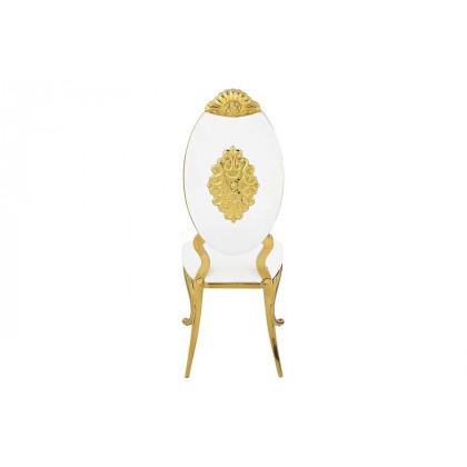 ACME - Fallon Side Chair(Set-2) in White/Mirrored Gold