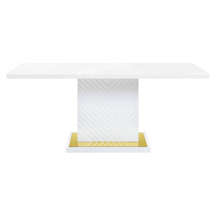 ACME Gaines Dining Table - White High Gloss Finish