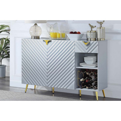 ACME Gaines Server - Gray High Gloss Finish