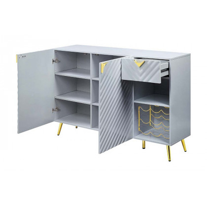ACME Gaines Server - Gray High Gloss Finish