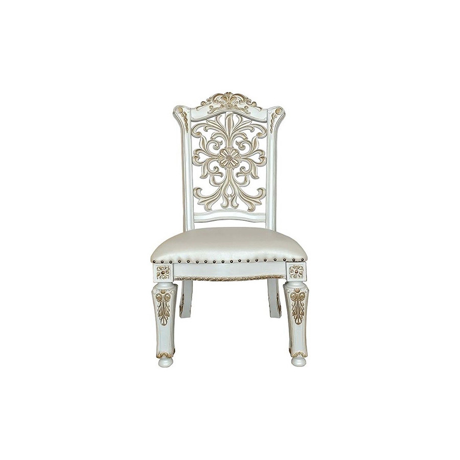 ACME Vendom Side Chair Set of 2 - Antique Pearl Finish DN01347