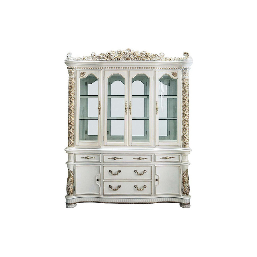 ACME - Vendome Buffet & Hutch in Antique Pearl