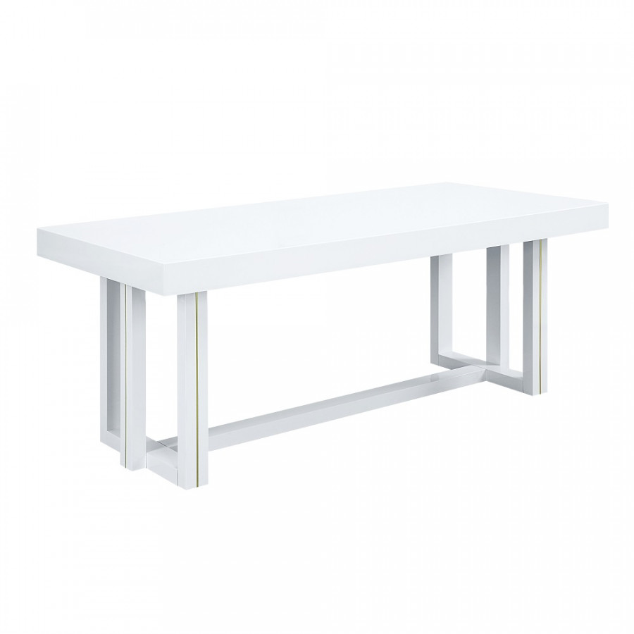 ACME - Paxley Dining Table in White High Gloss