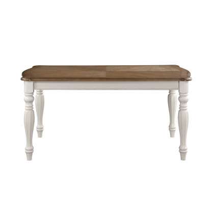 ACME - Florian Dining Table in Oak/Antique White