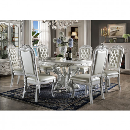ACME Dresden Side Chair (Set of 2) - Synthetic/Bone White (DN01701)