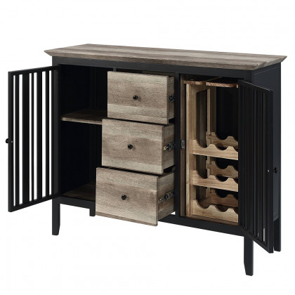 ACME - Zudora Server in Antique Oak/Sandy Black