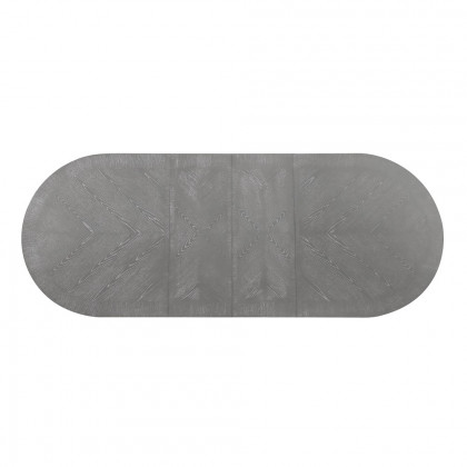 ACME - Adalynn Dining Table with 2 Leaves in Weathered Gray Oak