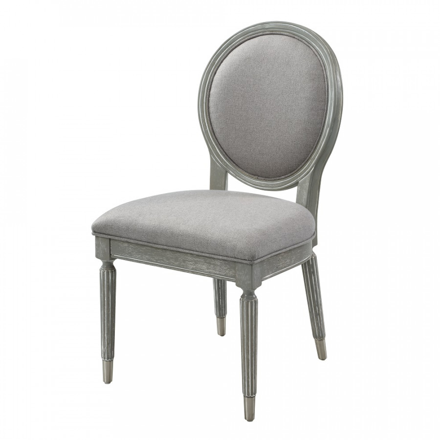 ACME - Adalynn Side Chair (Set of 2) in Gray Weathered Gray Oak