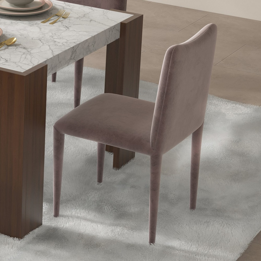 ACME - Hettie Side Chair (Set of 2) in Brown Velvet
