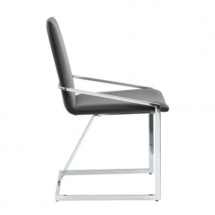 ACME - Zlatan Side Chair (Set of 2) in Gray Velvet/Chrome