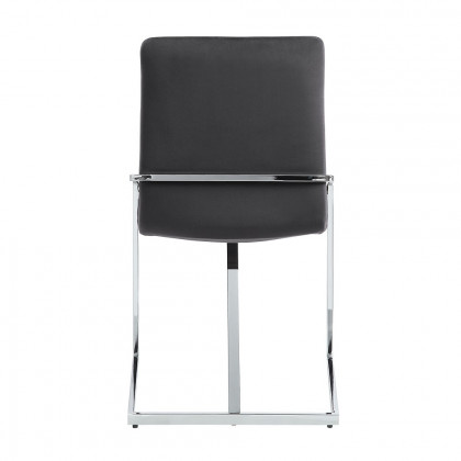 ACME - Zlatan Side Chair (Set of 2) in Gray Velvet/Chrome
