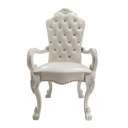 ACME - Dresden Arm Chair (Set of 2) in Synthetic/Bone White (DN02243)