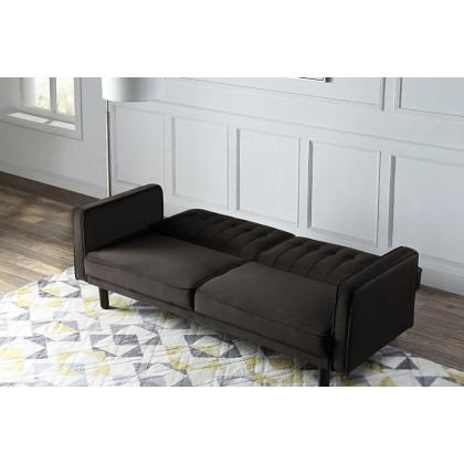 ACME Qinven Adjustable Sofa - Dark Brown Velvet