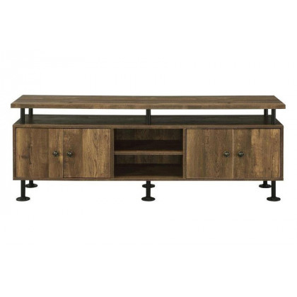 ACME - Ensata II TV Stand in Rustic Oak/Black