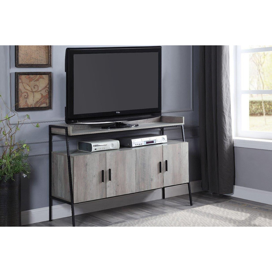 ACME - Samiya TV Stand in Gray Oak/Black