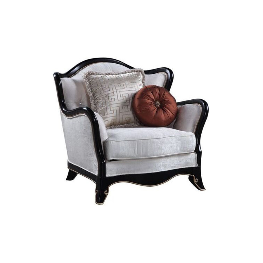 ACME - Nurmive Chair with 2 Pillows in Beige