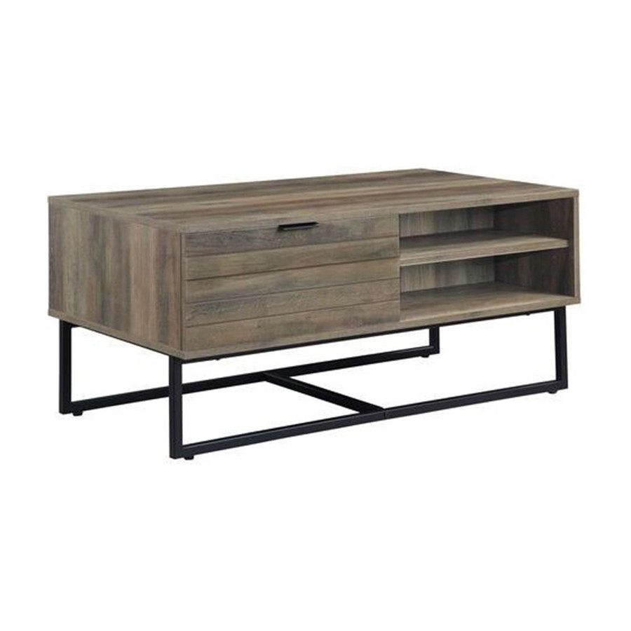 ACME - Homare Coffee Table in Rustic Oak/Black